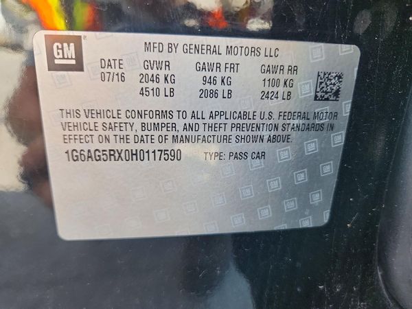 2017 CADILLAC ATS Standard — VINS