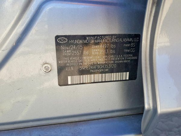 2016 HYUNDAI SONATA — VINS