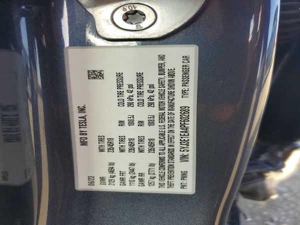 2023 TESLA MODEL 3 — VINS