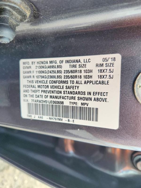 2018 HONDA CRV EX — VINS