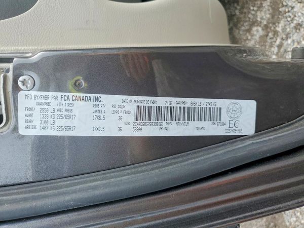 2016 DODGE CARAVAN SE — VINS