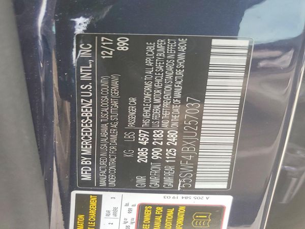 2018 MERCEDES-BENZ C C300 — VINS