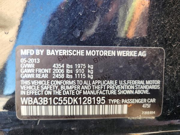 2013 BMW 320 SA — VINS