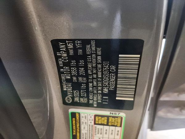2025 HYUNDAI ELANTRA SEL Convenience — VINS