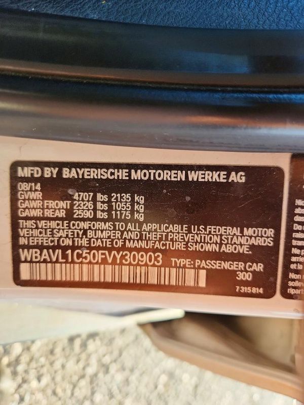 2015 BMW X1 xDrive28i — VINS