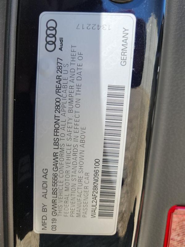 2019 AUDI A6 quattro Premium Plus — VINS