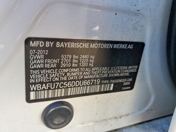 2013 BMW 535 xDrive — VINS