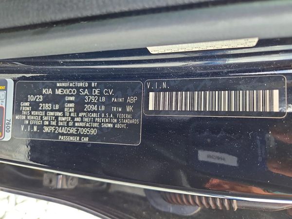 2024 KIA FORTE LX, LXS — VINS