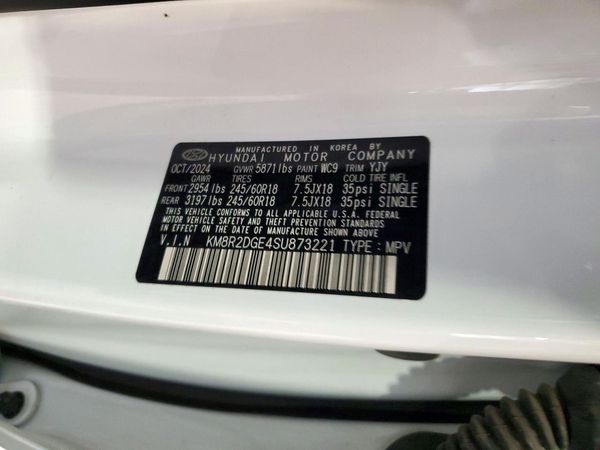 2025 HYUNDAI PALISADE SEL — VINS