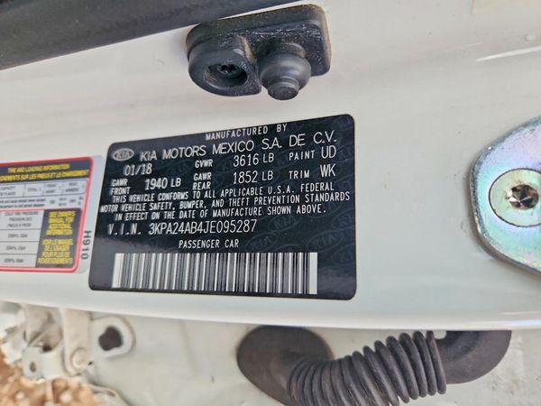 2018 KIA RIO LX, S — VINS