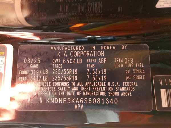 2025 KIA CARNIVAL H SX, SX PRESTIGE — VINS