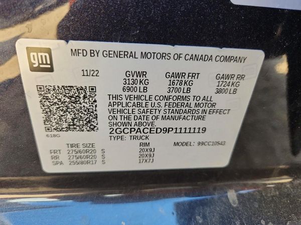 2023 CHEVROLET SILVERADO LT — VINS