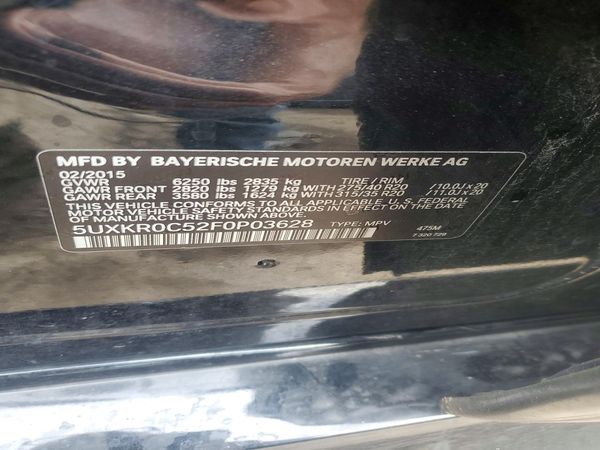 2015 BMW X5 xDrive35i — VINS