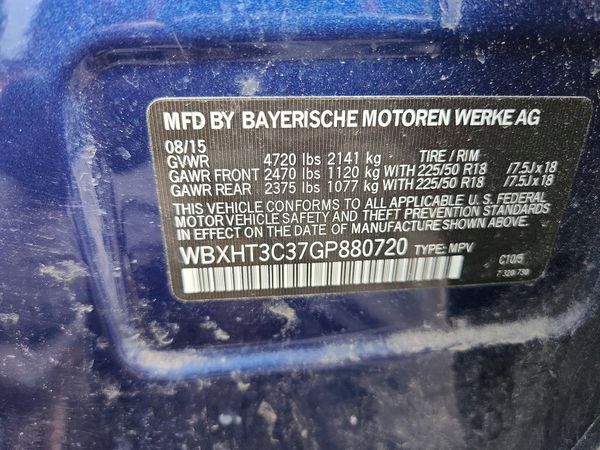 2016 BMW X1 xDrive28i — VINS