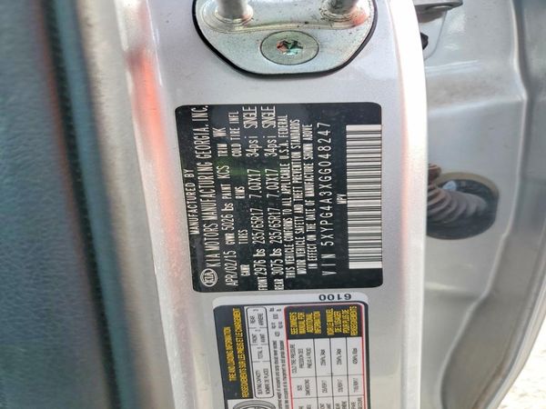 2016 KIA SORENTO L / LX — VINS