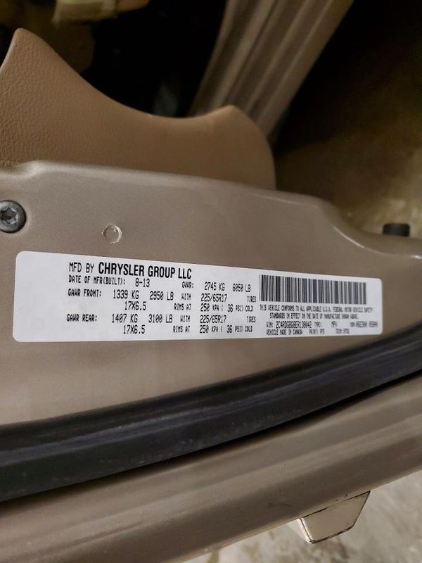 2014 DODGE CARAVAN SE — VINS