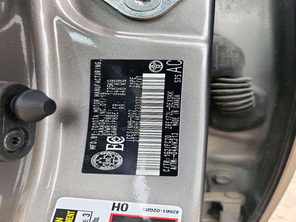 2019 TOYOTA COROLLA L/LE/SE/XLE/XSE — VINS