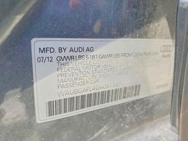 2013 AUDI S4 quattro Premium Plus — VINS