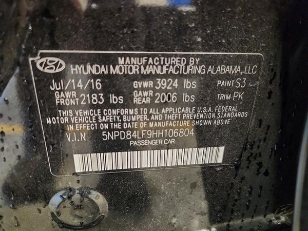 2017 HYUNDAI ELANTRA — VINS
