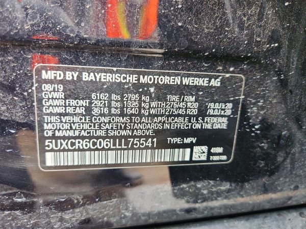 2020 BMW X5 xDrive40i — VINS
