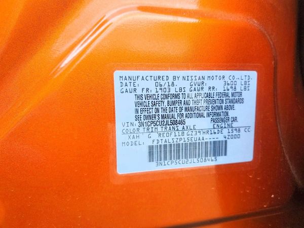 2018 NISSAN KICKS — VINS