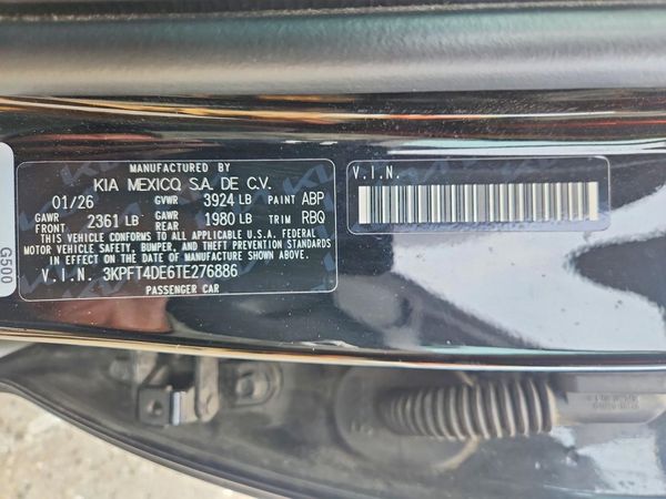 2026 KIA K4 LX, LXS — VINS