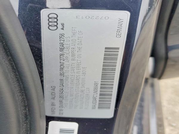 2018 AUDI A6 quattro Premium Plus — VINS
