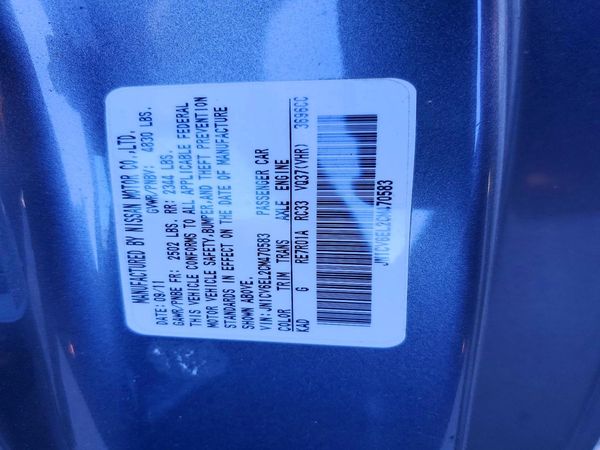 2012 INFINITI G37 — VINS