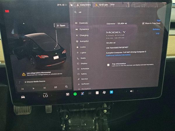 2022 TESLA MODEL Y — ODOM