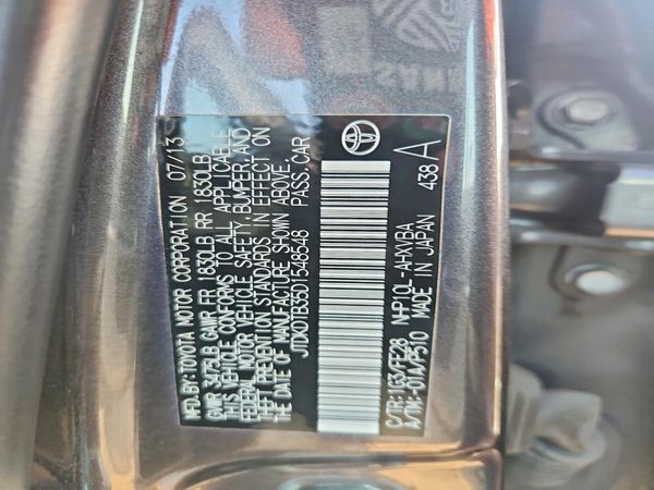 2013 TOYOTA PRIUS — VINS