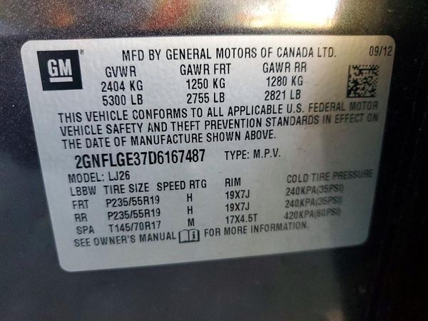 2013 CHEVROLET EQUINOX LTZ — VINS