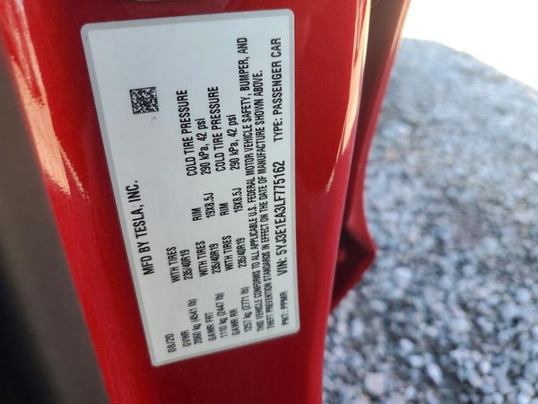 2020 TESLA MODEL 3 — VINS