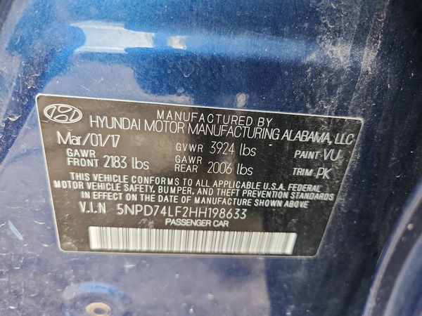 2017 HYUNDAI ELANTRA