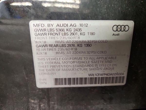 2013 AUDI Q5 Premium Hybrid — VINS