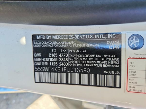 2015 MERCEDES-BENZ C-CLASS 4-MATIC — VINS