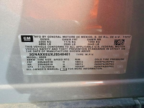 2018 CHEVROLET EQUINOX Premier (3LZ) — VINS