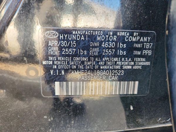 2016 HYUNDAI SONATA GL (Middle-Low) — VINS