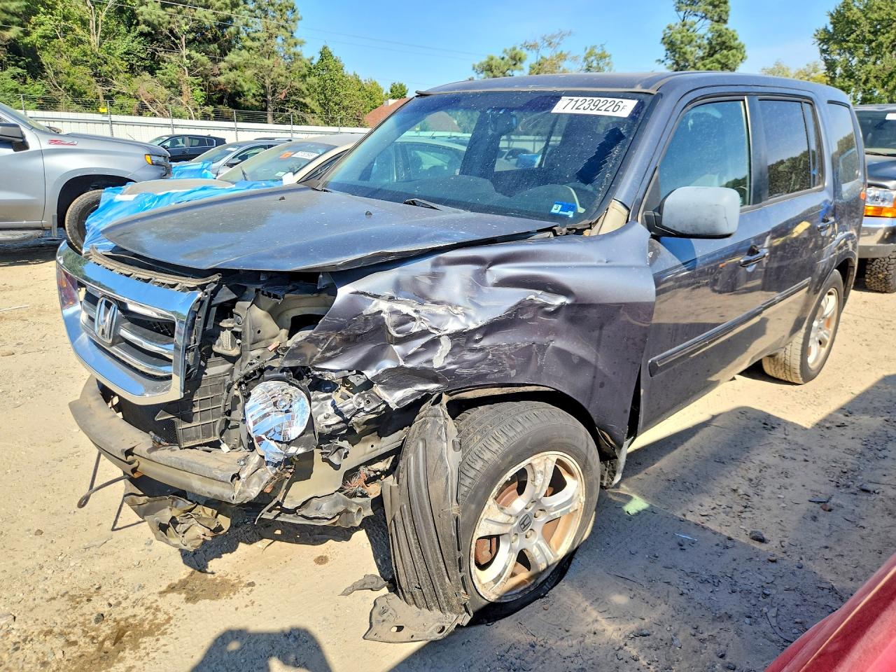 2012 HONDA PILOT EX-L with RES — Front 3/4