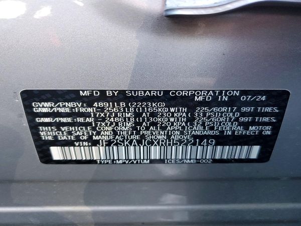 2024 SUBARU FORESTER Wilderness — VINS