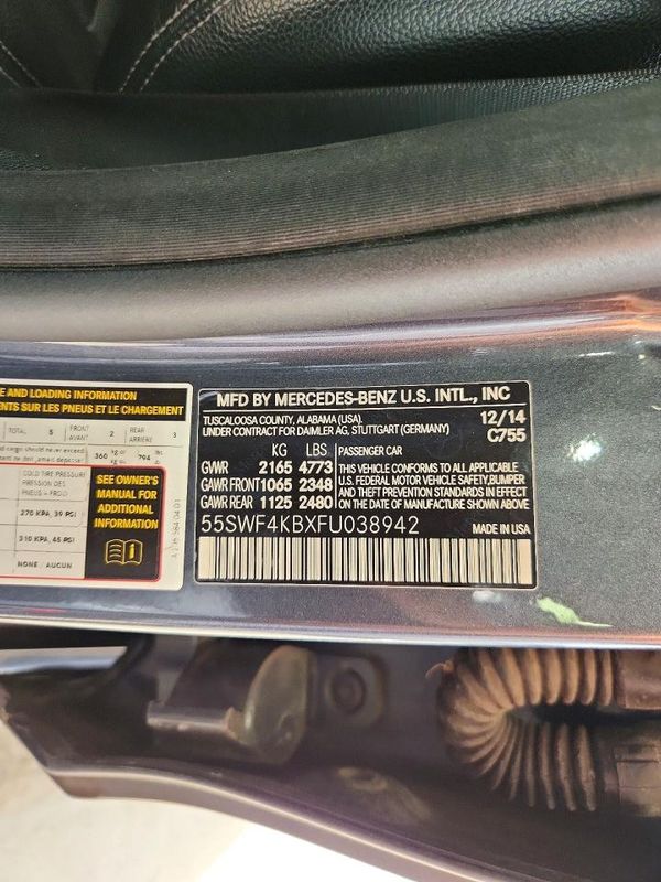 2015 MERCEDES-BENZ C 4-MATIC — VINS