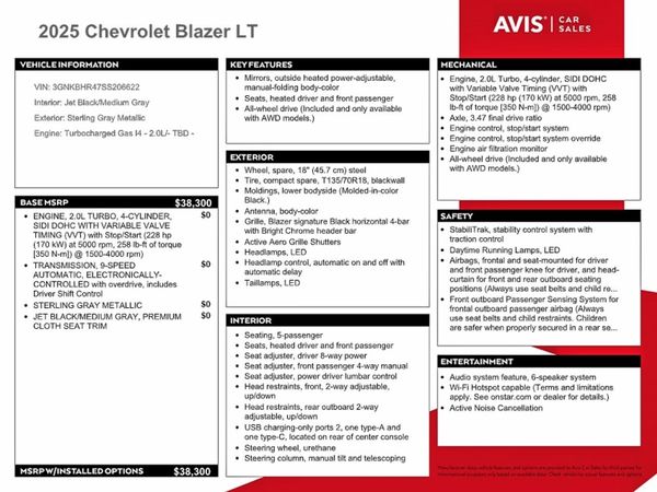 2025 CHEVROLET BLAZER 2LT