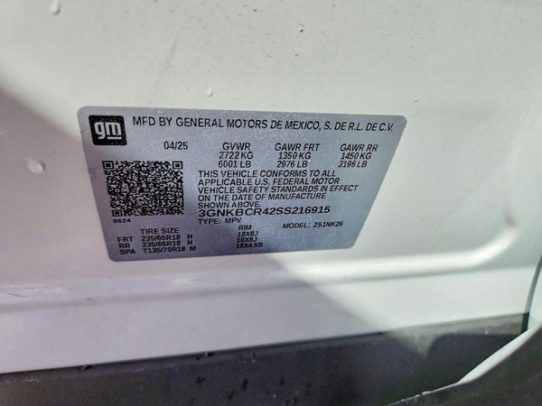 2025 CHEVROLET BLAZER 2LT — VINS