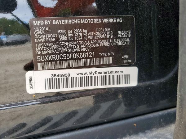 2015 BMW X5 xDrive35i — VINS