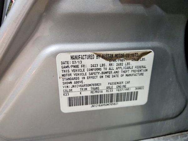 2013 INFINITI G37 — VINS