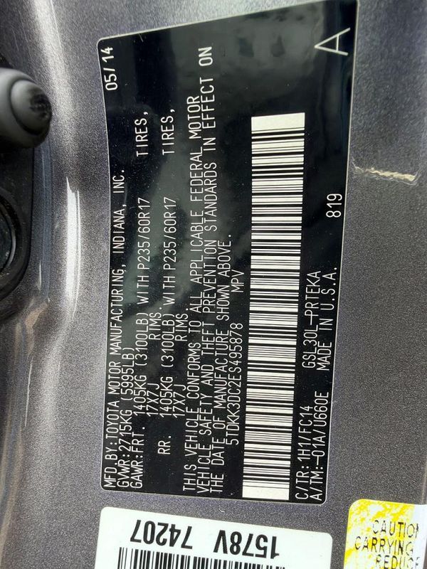 2014 TOYOTA SIENNA