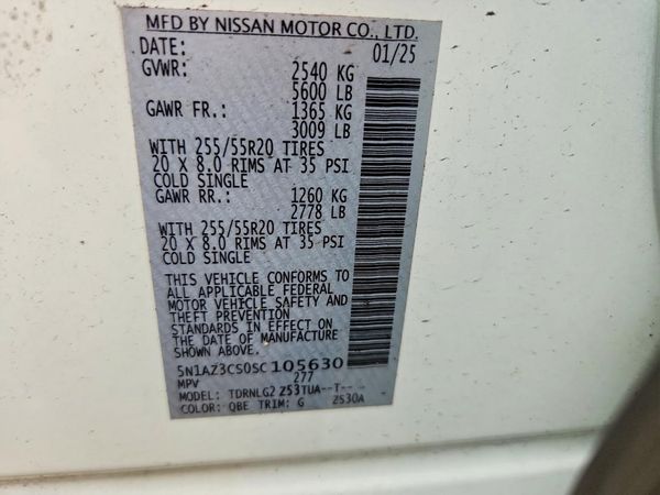 2025 NISSAN MURANO SL — VINS