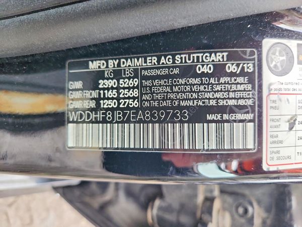 2014 MERCEDES-BENZ E-CLASS E350 — VINS