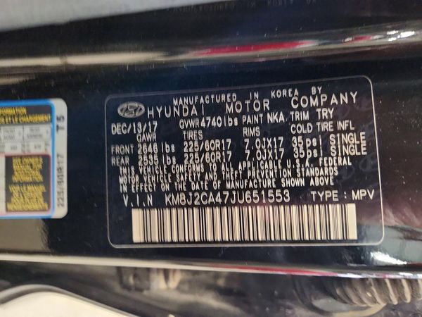2018 HYUNDAI TUCSON SE Standard — VINS