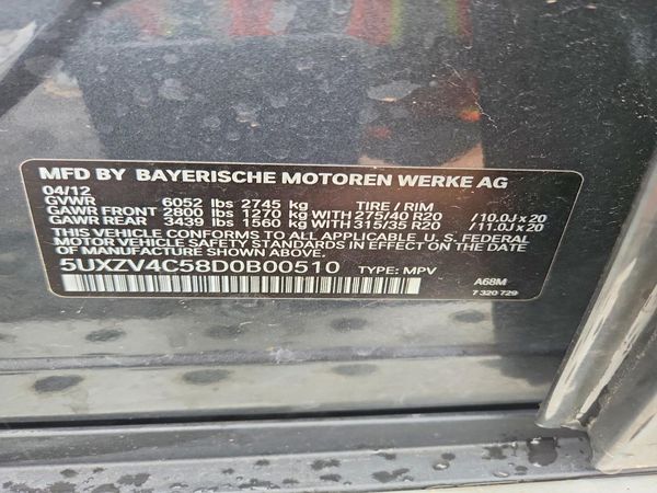 2013 BMW X5 xDrive35i — VINS