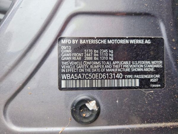 2014 BMW 528 xDrive — VINS